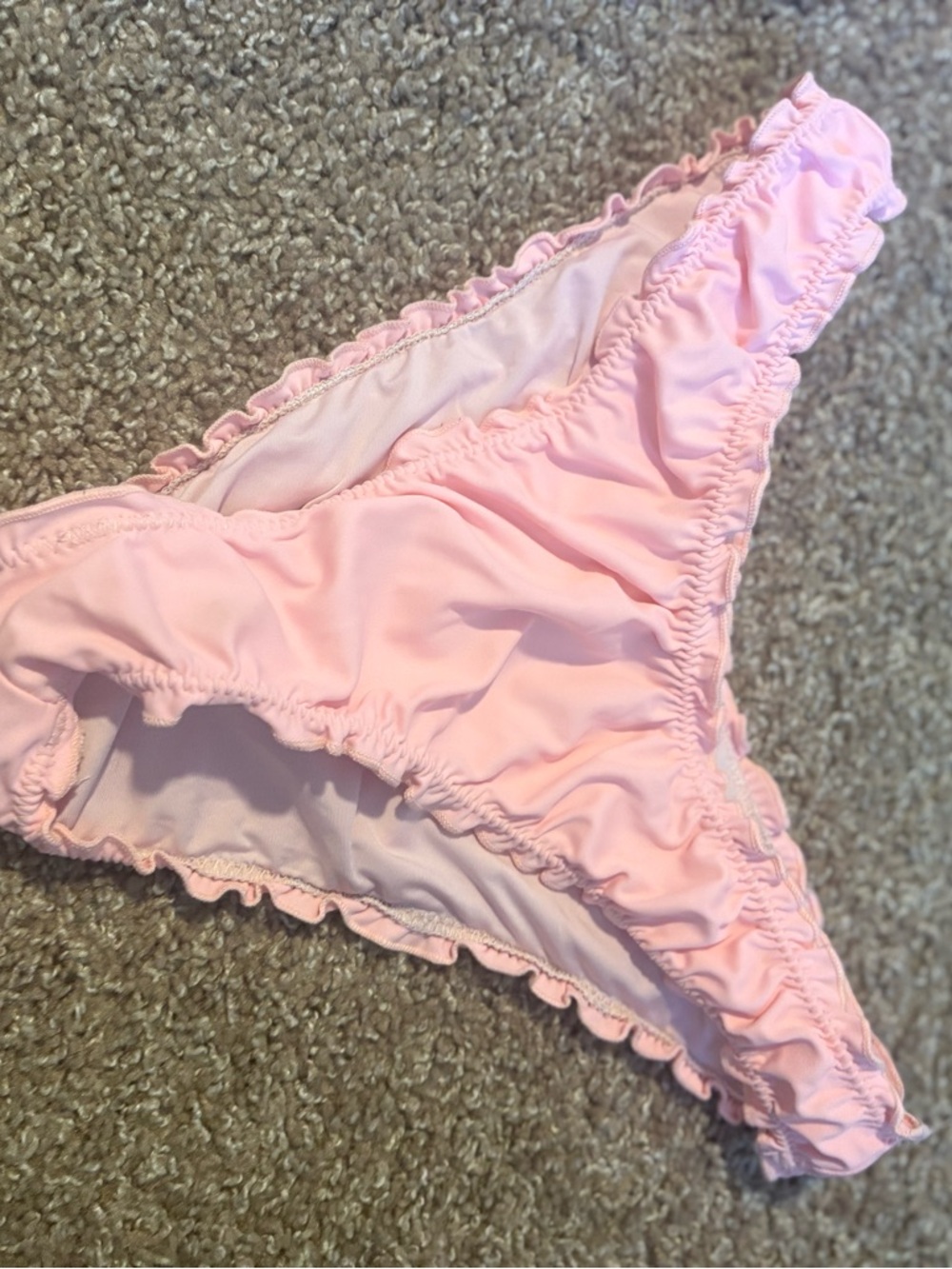Vici Light Pink Ruffle Bikini Bottom